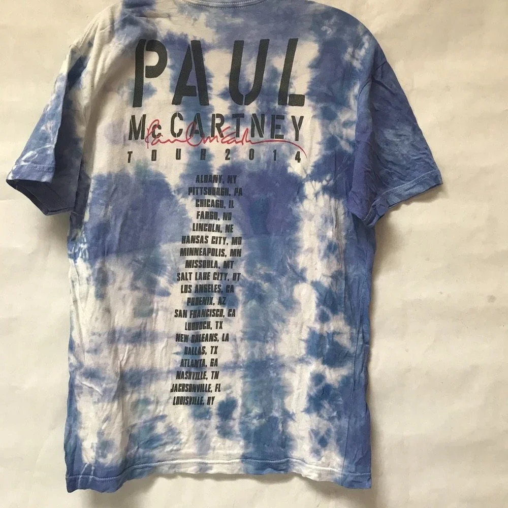 Paul McCartney Size Medium Soft Cotton Tee Shirt TShirt Tie Dyed 2014 Concert - Picture 5 of 5